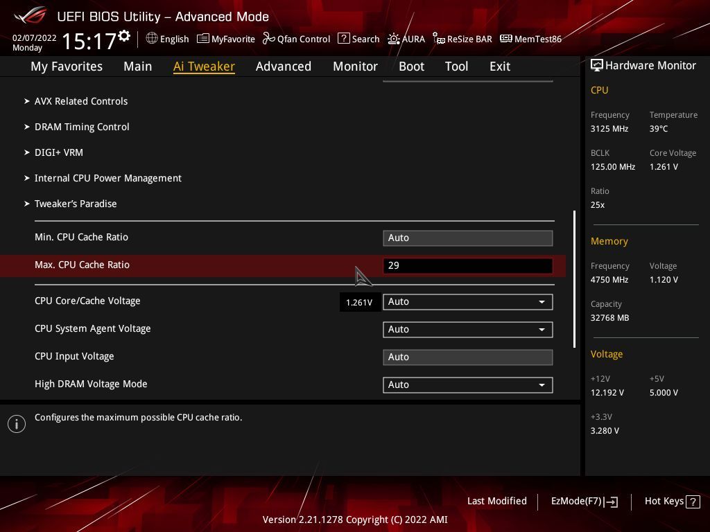ASUS UEFI - podkręcanie zablokowanego procesora