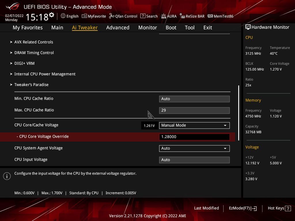 ASUS UEFI - podkręcanie zablokowanego procesora