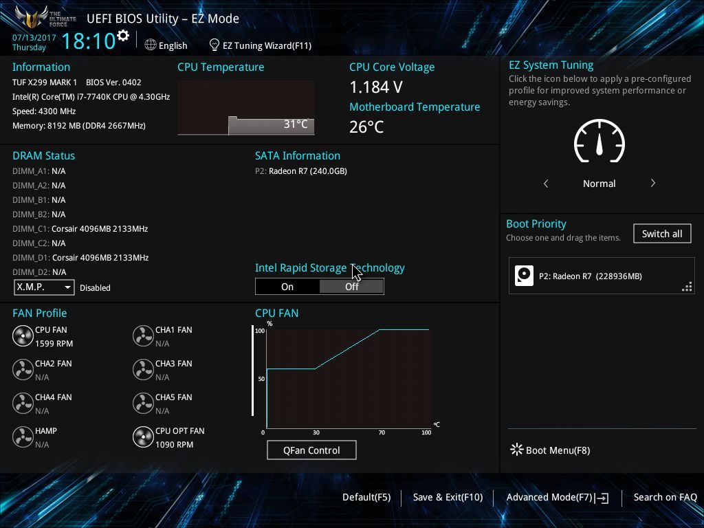 ASUS TUF X299 Mark 1 - UEFI BIOS