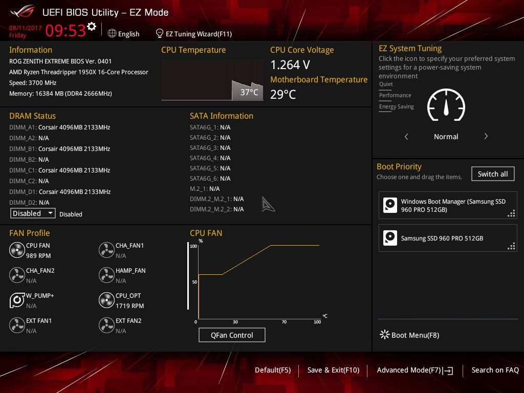 ASUS ROG Zenith Extreme - UEFI