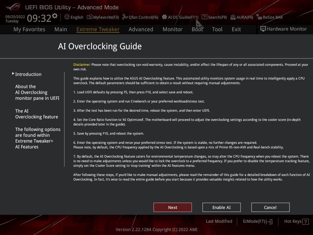 ASUS ROG Crosshair X670E Hero - UEFI BIOS