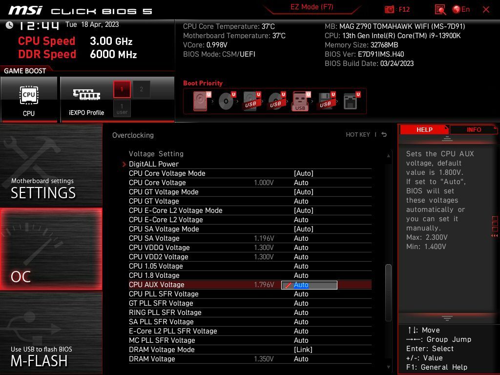 MSI MAG Z790 Tomahawk WIFI - Click BIOS 5
