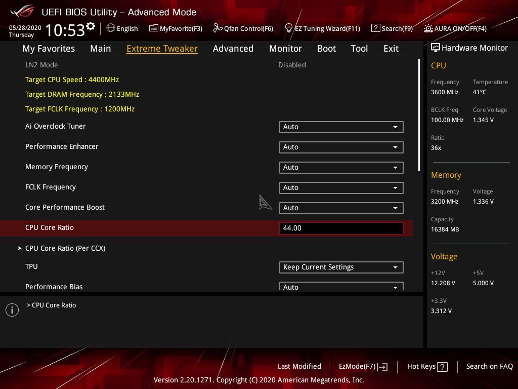 AMD Ryzen 5 3600 - podkręcanie w ASUS UEFI
