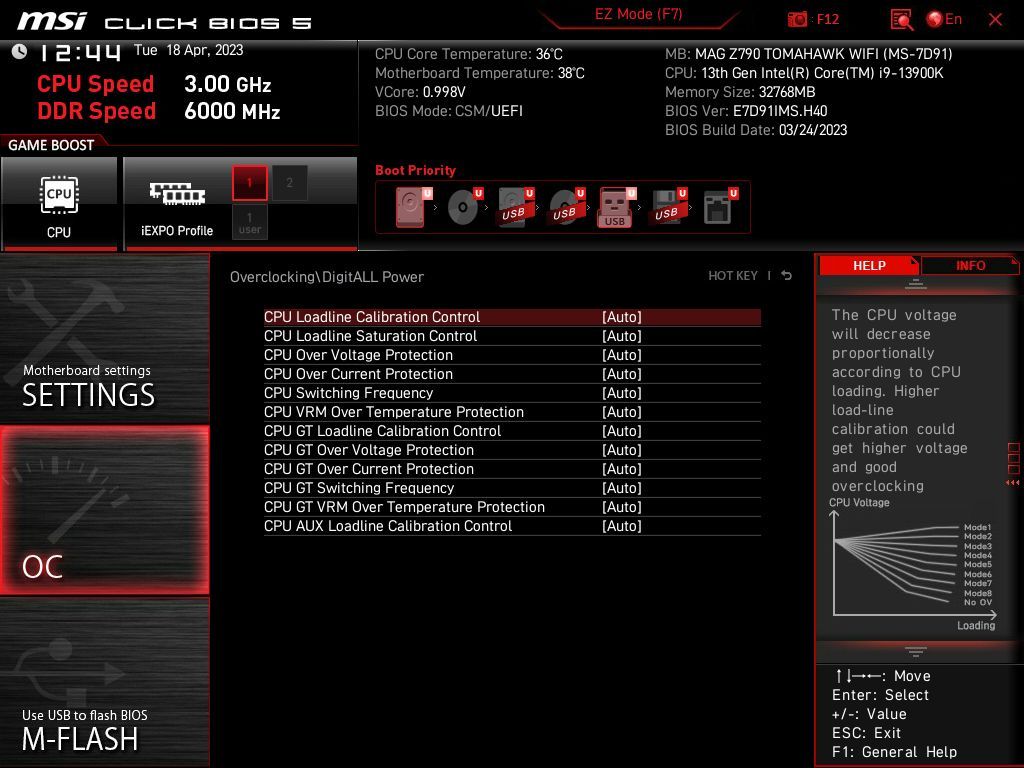 MSI MAG Z790 Tomahawk WIFI - Click BIOS 5