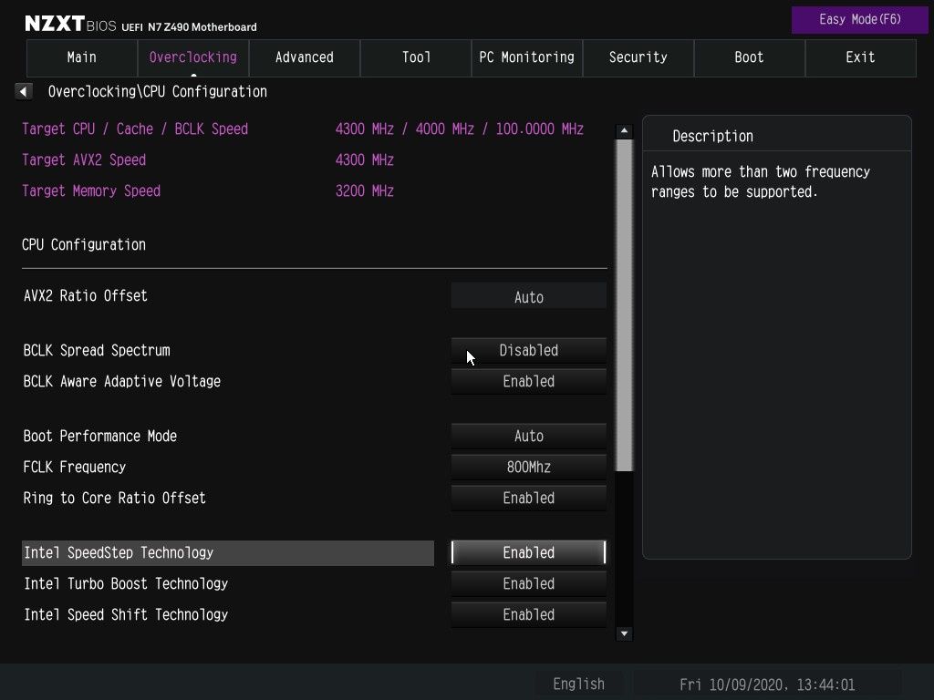 NZXT N7 Z490 - UEFI BIOS część 4