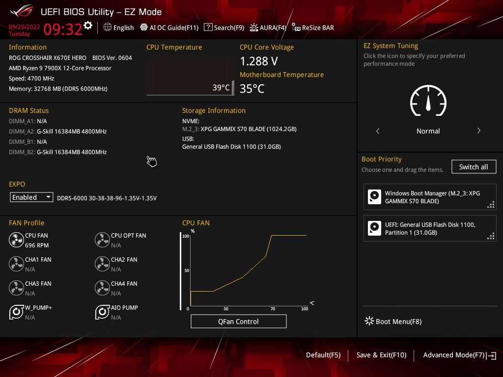 ASUS ROG Crosshair X670E Hero - UEFI BIOS