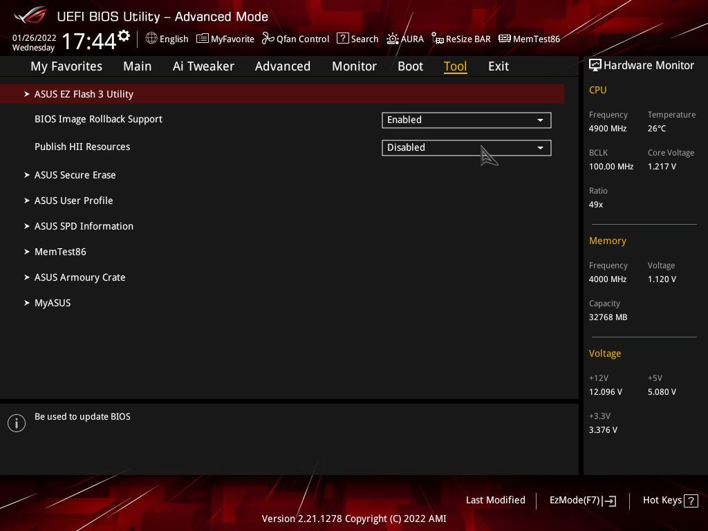 ASUS ROG Strix B660-F Gaming WIFI - UEFI BIOS
