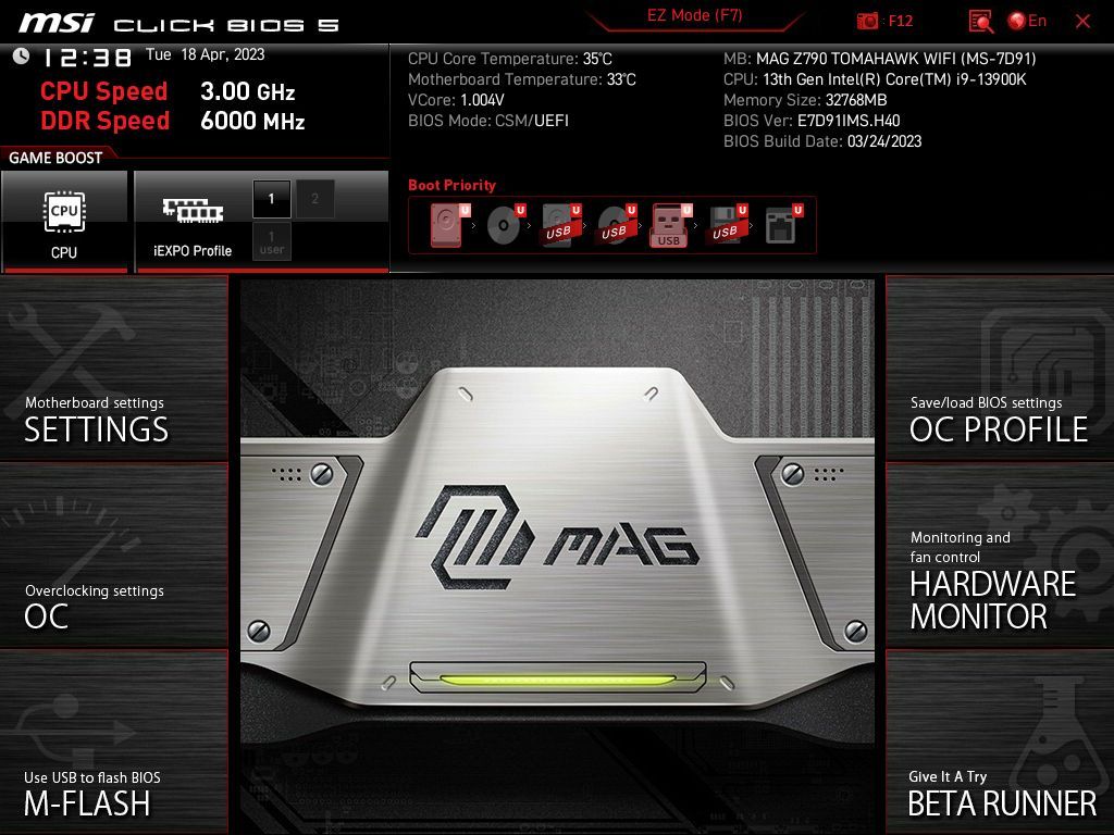 MSI MAG Z790 Tomahawk WIFI - Click BIOS 5