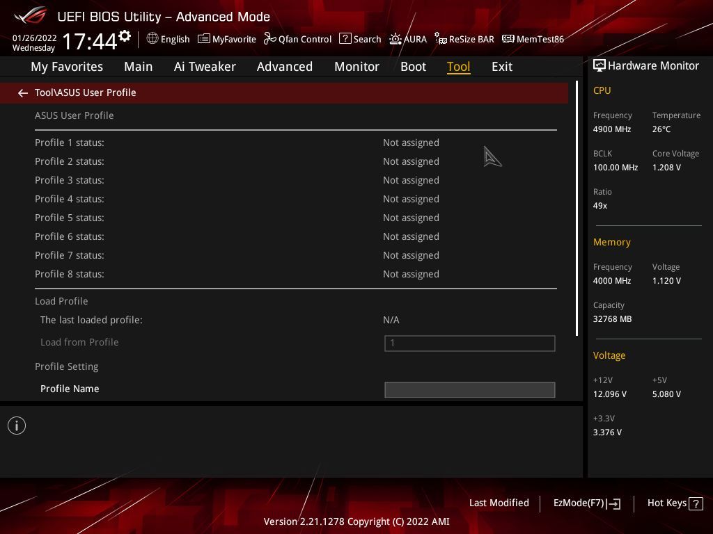 ASUS ROG Strix B660-F Gaming WIFI - UEFI BIOS