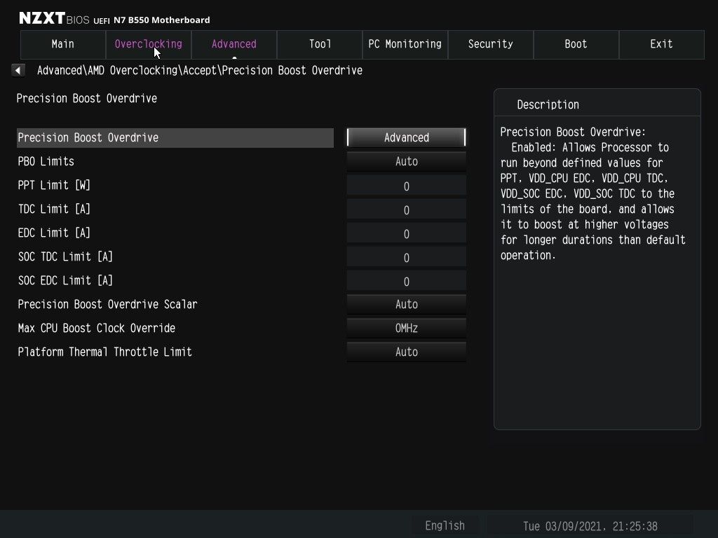 NZXT N7 B550 - UEFI BIOS część 3