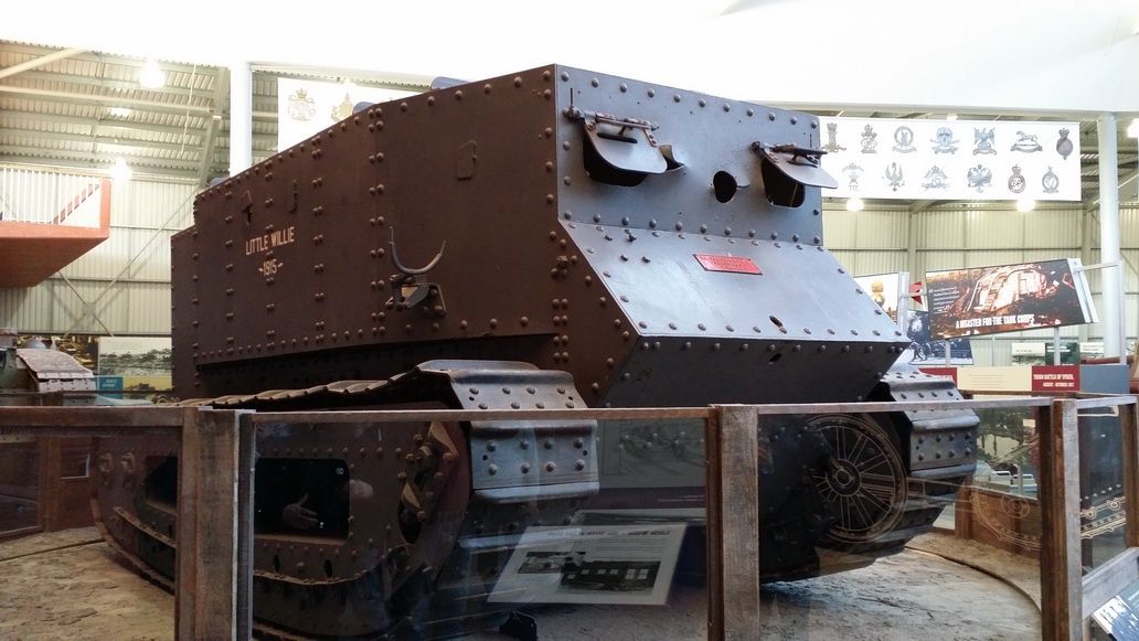 Spotkanie z Wargaming w muzeum w Bovington - pierwszy czołg Little Willie