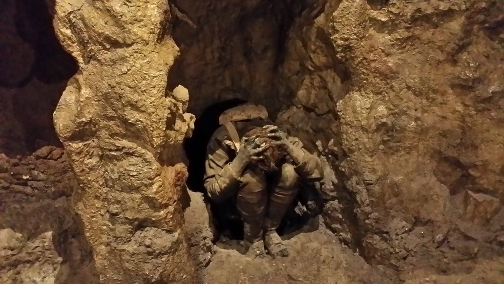 Spotkanie z Wargaming w muzeum w Bovington - skulony żołnierz
