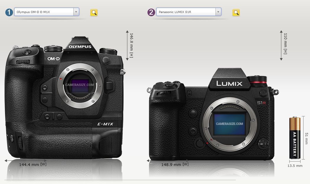 Olympus OM-D E-M1X i Panasonic Lumix S1R