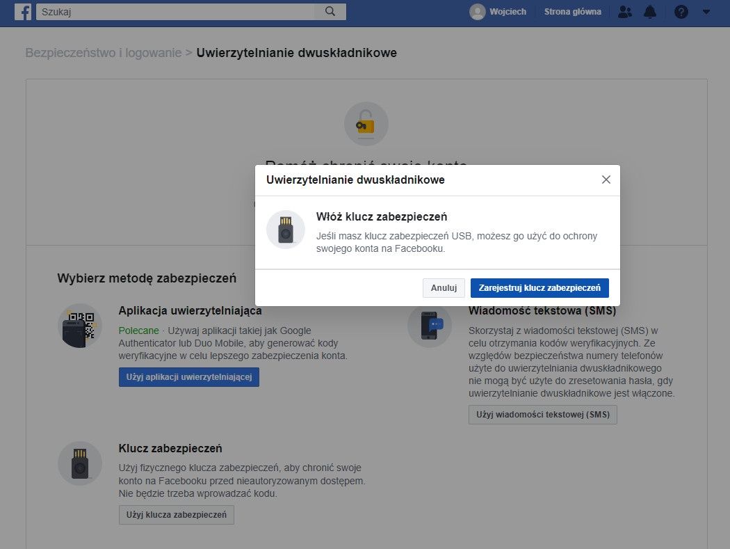 U2F Facebook