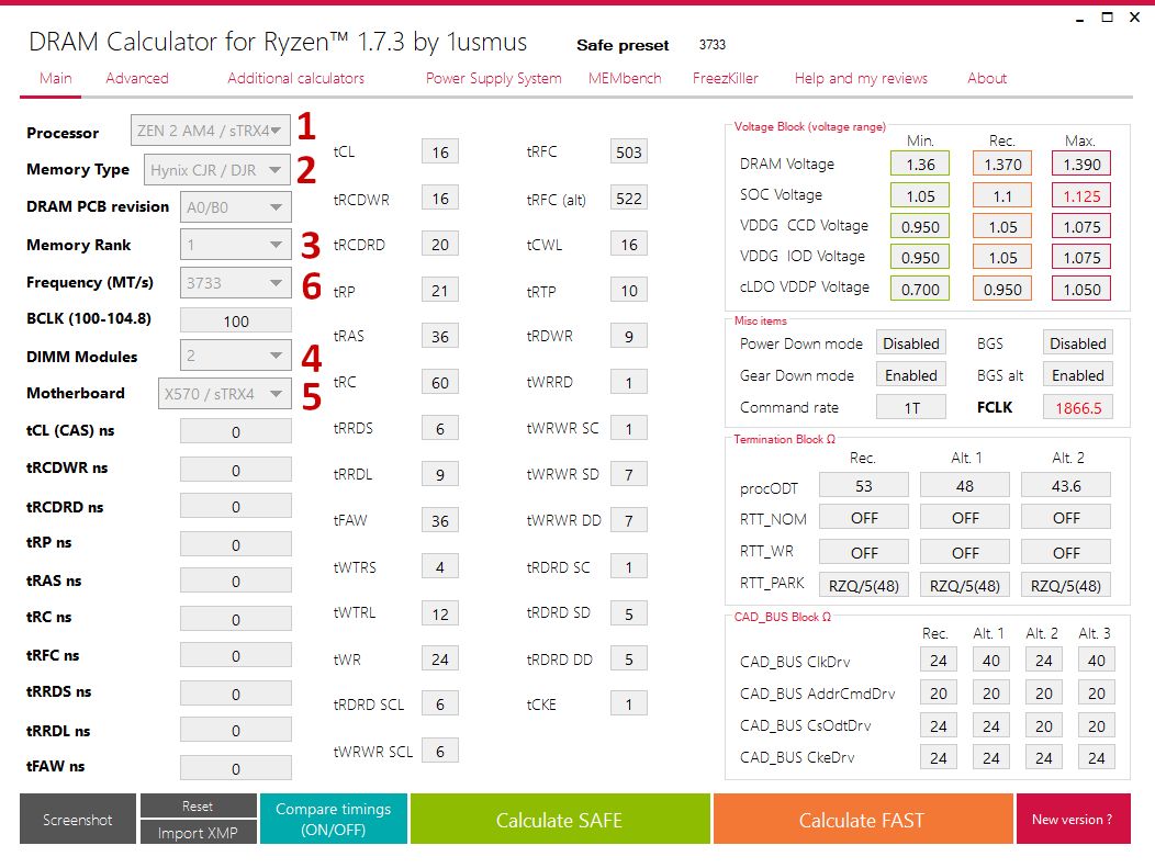 DRAM Calculator for Ryzen