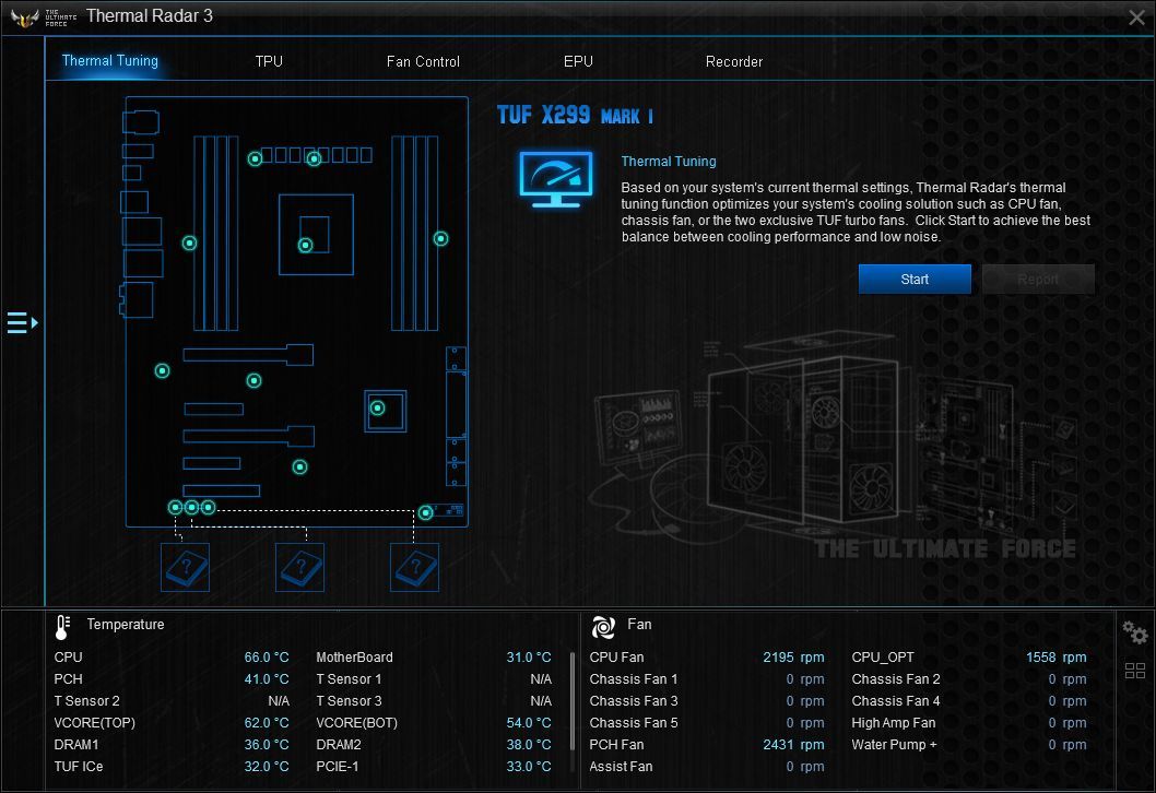ASUS TUF X299 Mark 1 - Thermal Radar 3