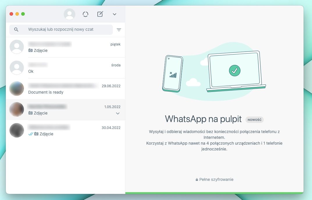 WhatsApp na komputer - aplikacja