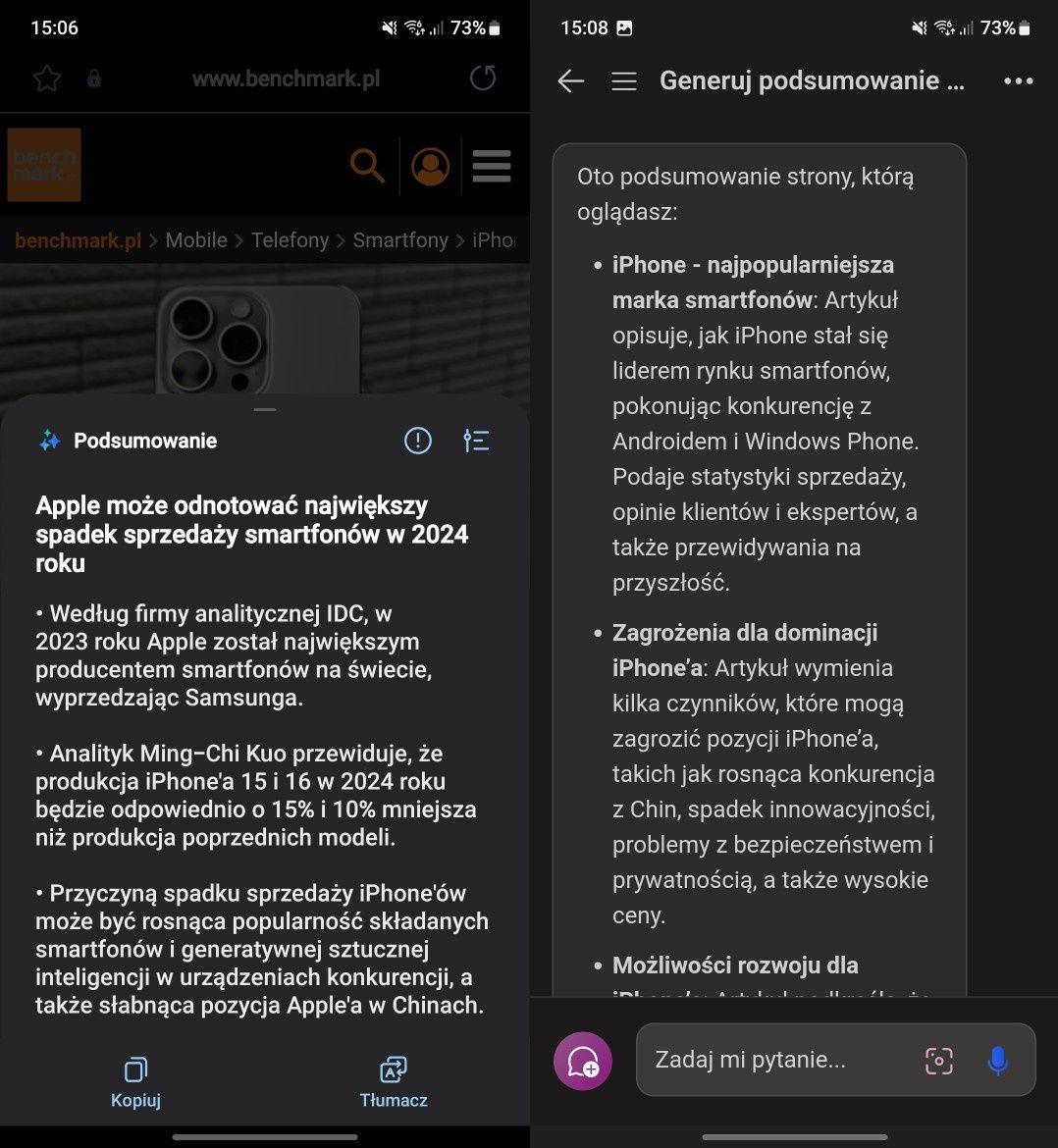 Samsung Internet kontra Microsoft Edge