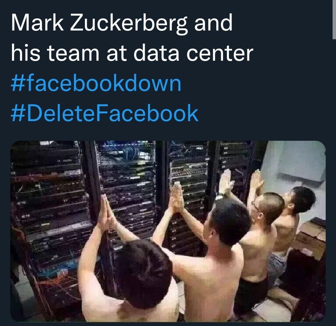 Awaria Facebook - mem