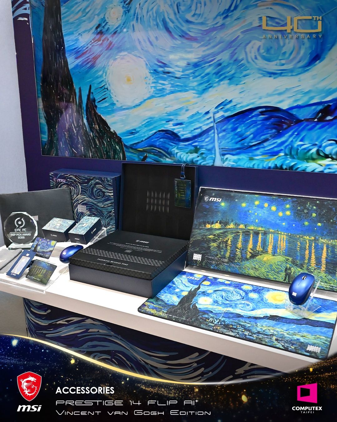 MSI Prestige 14 Flip AI+ Vincent van Gogh Edition