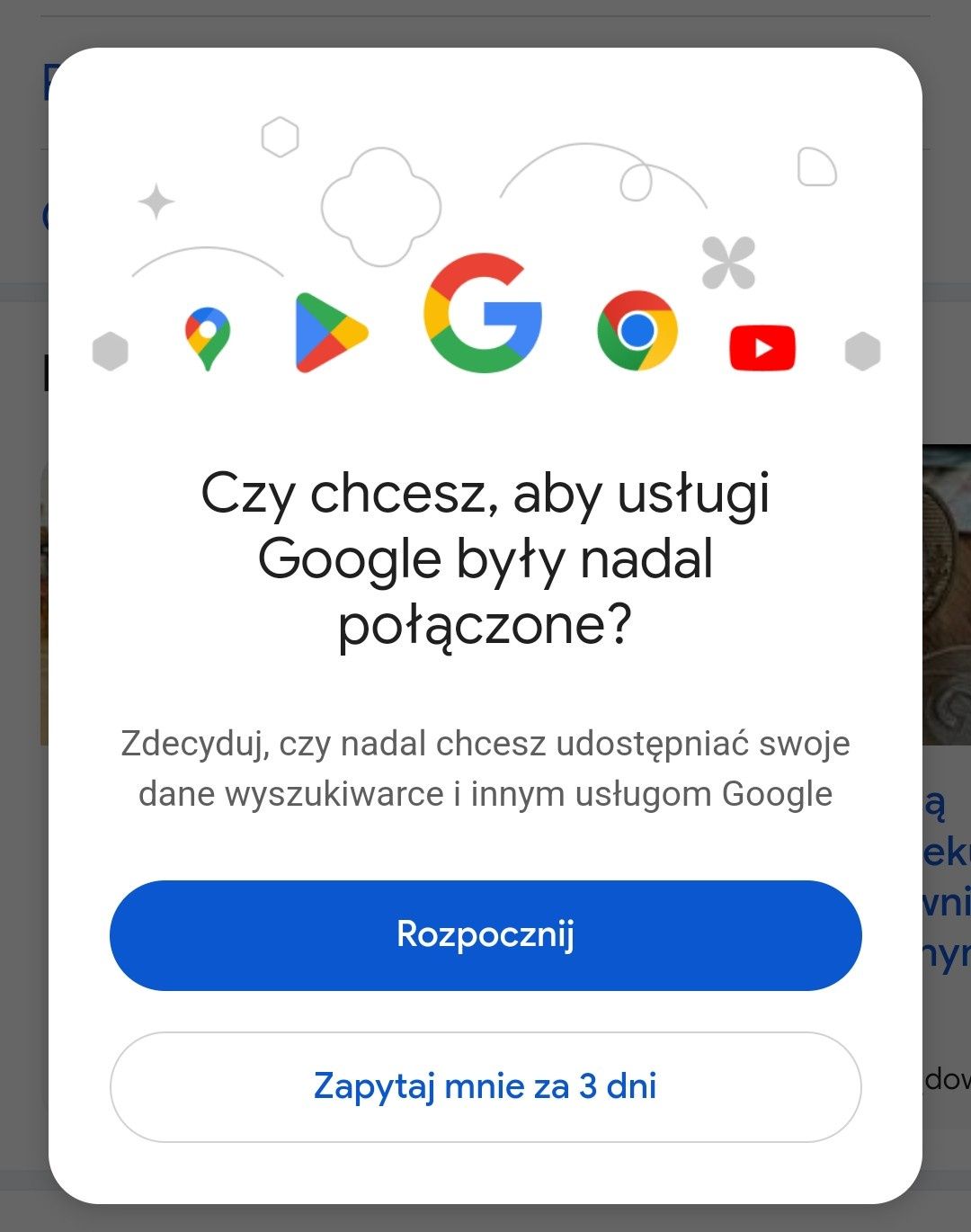 komunikat Google