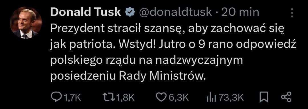 Komentarze polityków