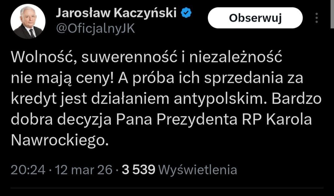 Komentarze polityków
