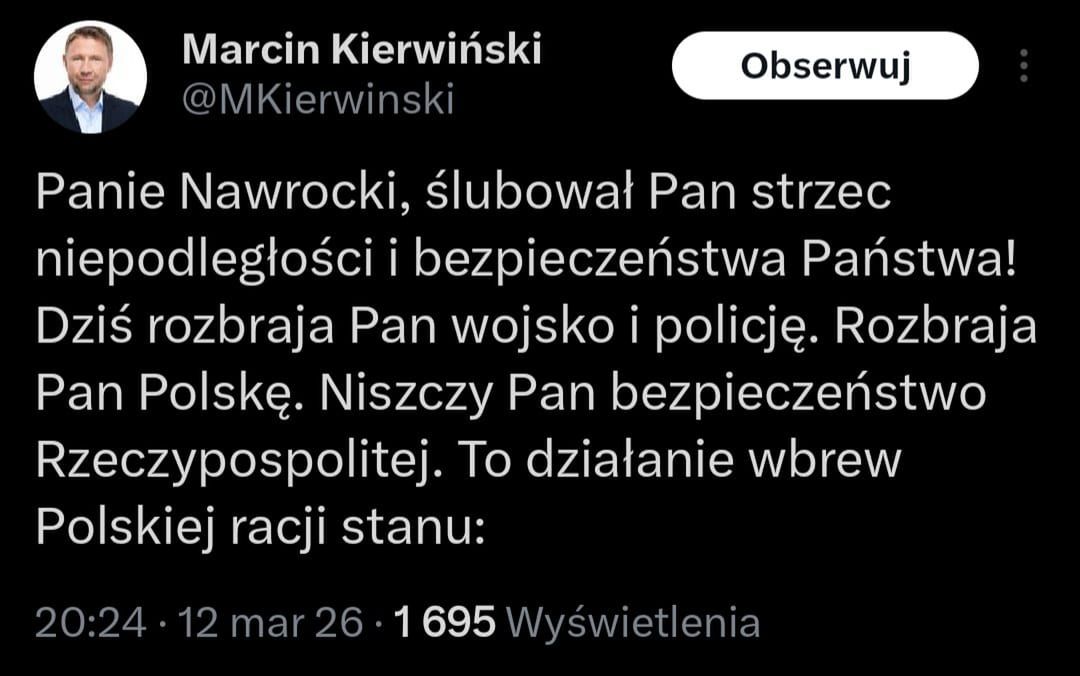 Komentarze polityków