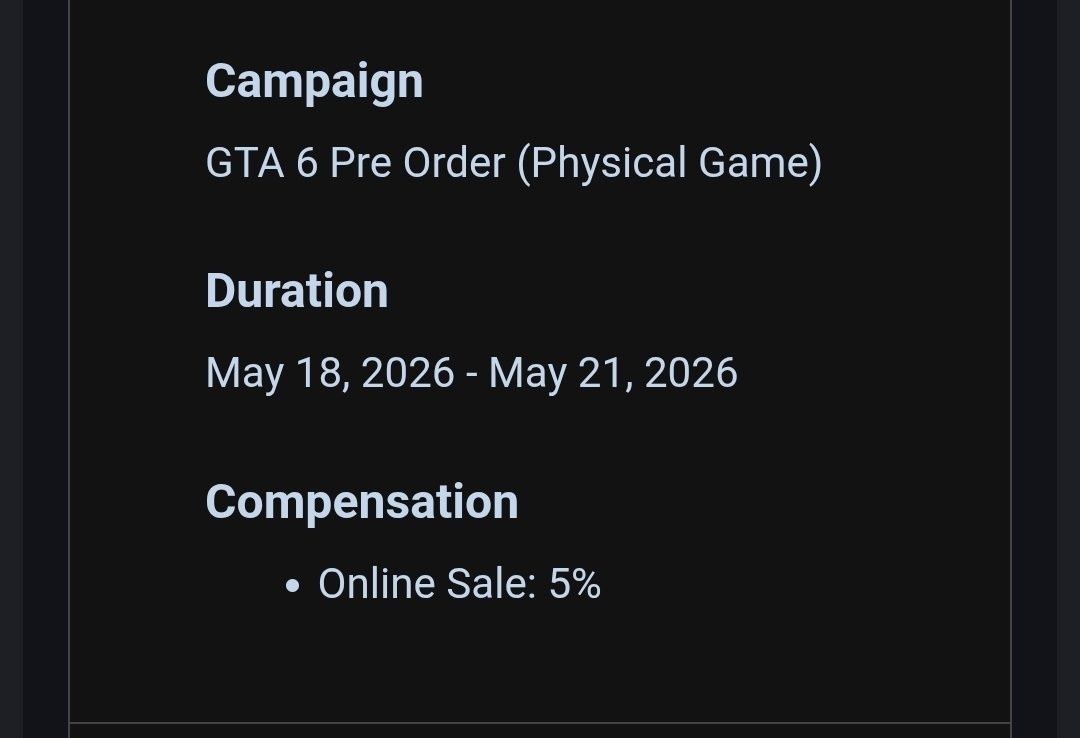 GTA 6 - email z preorderem