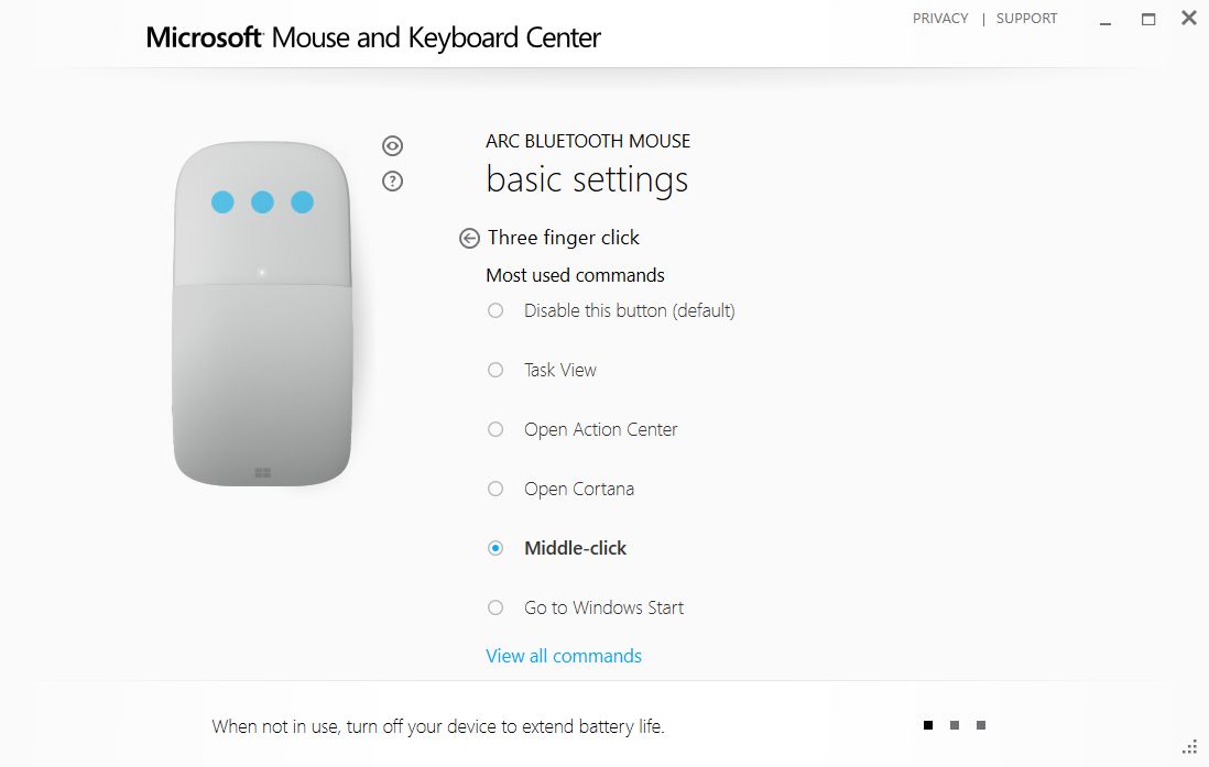 Microsoft Mouse and Keyboard Center