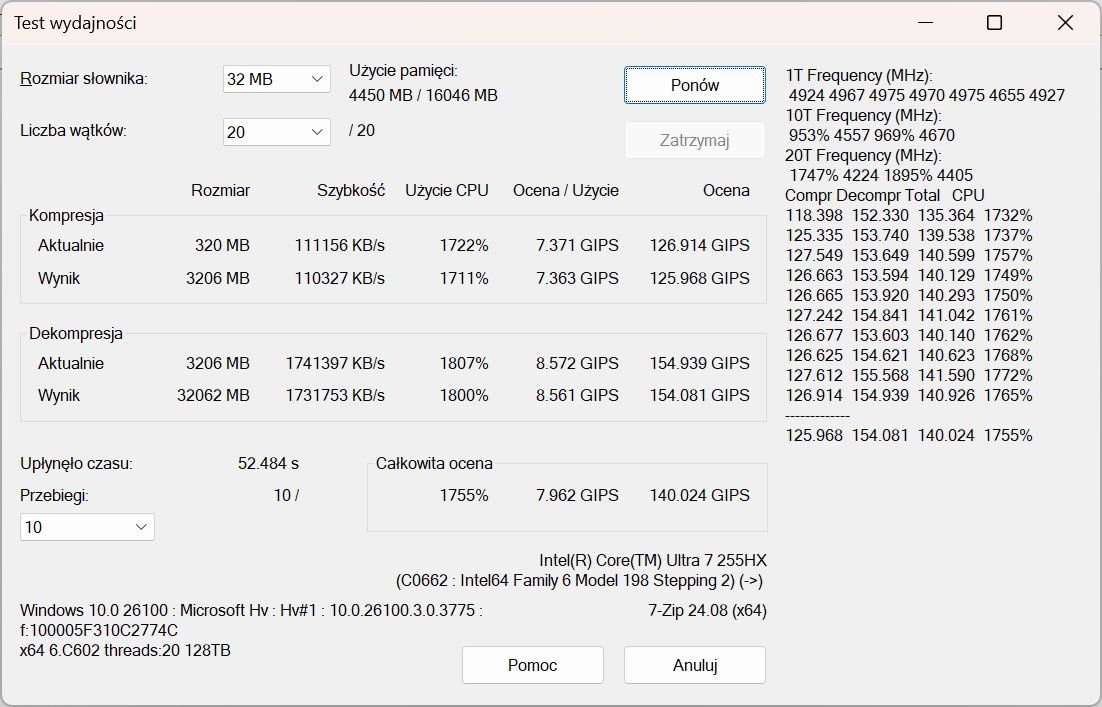 MSI Vector 16 HX AI - 7Zip