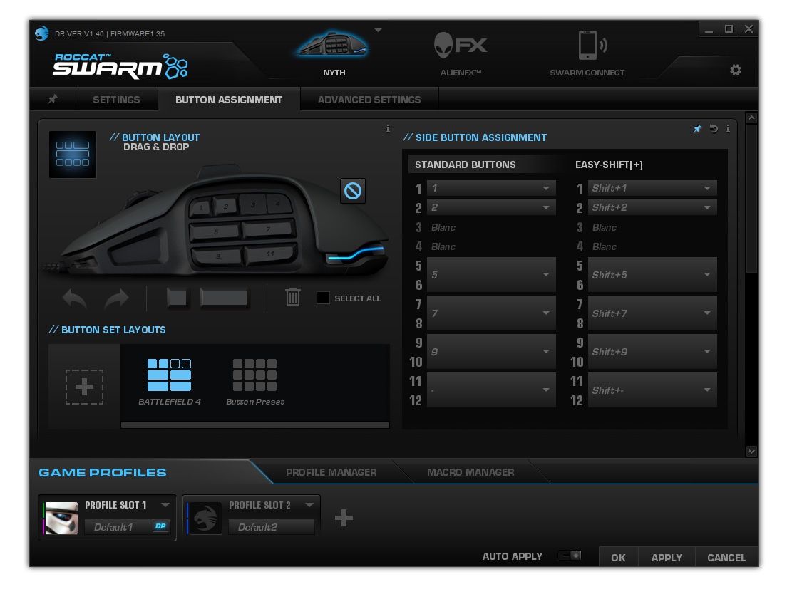 Roccat Nyth - konfiguracja przycisków