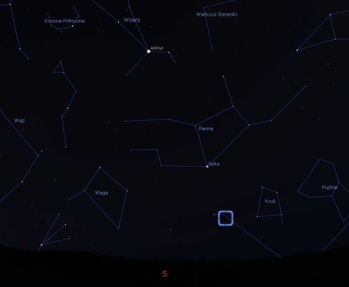 Asteroida położenie 25 maj