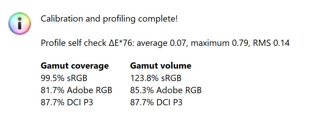 Lenovo Yoga 9i - pokrycie gamutów