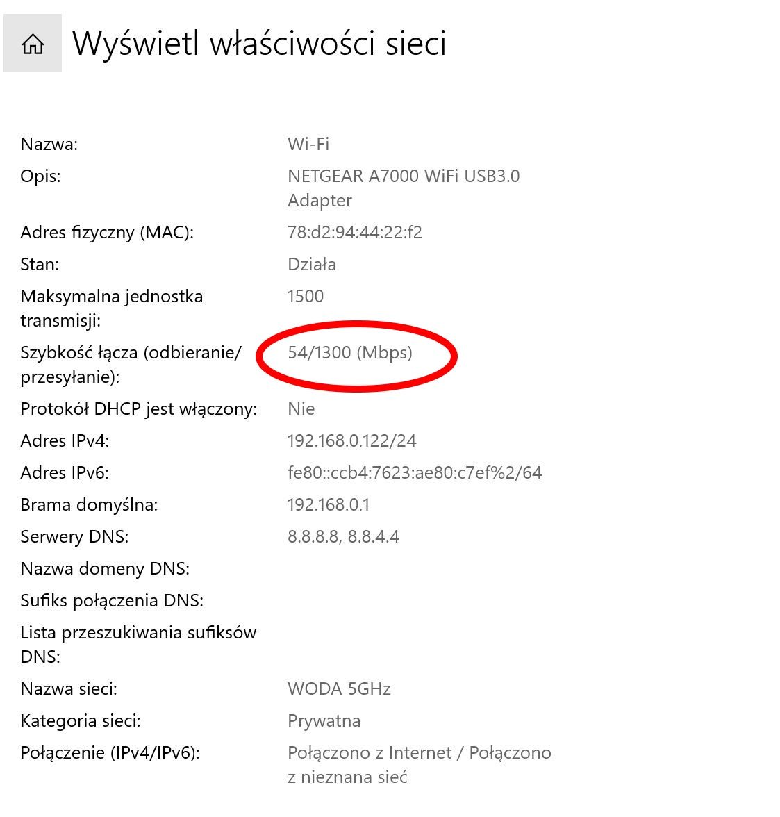 Weryfikacja szybkości łącza Wi-Fi