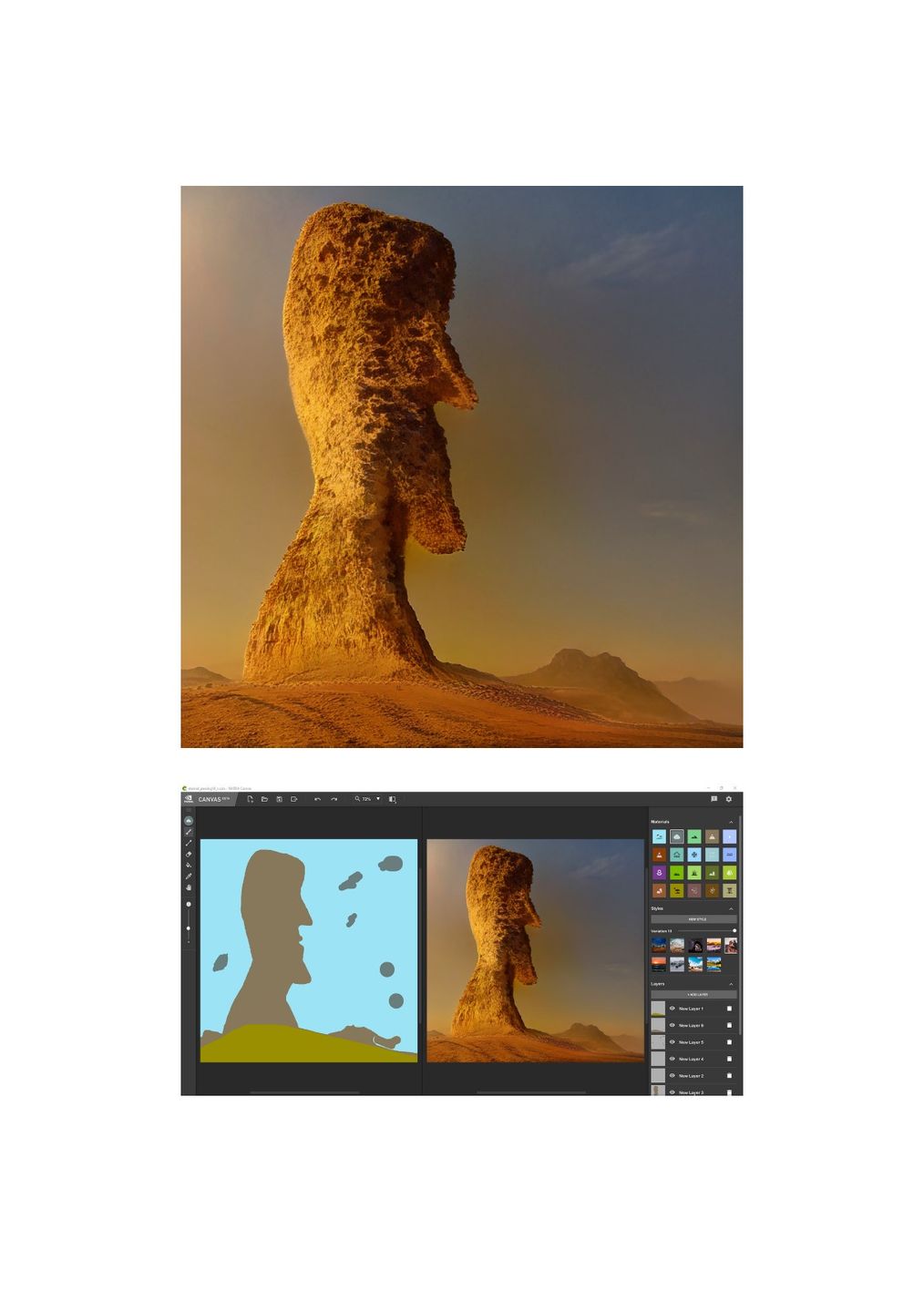 Praca z czwartego miejsca w konkursie NVIDIA Canvas