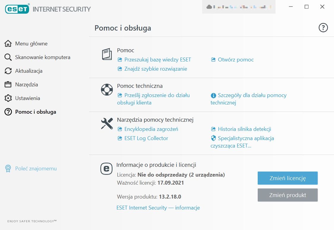 ESET pomoc techniczna
