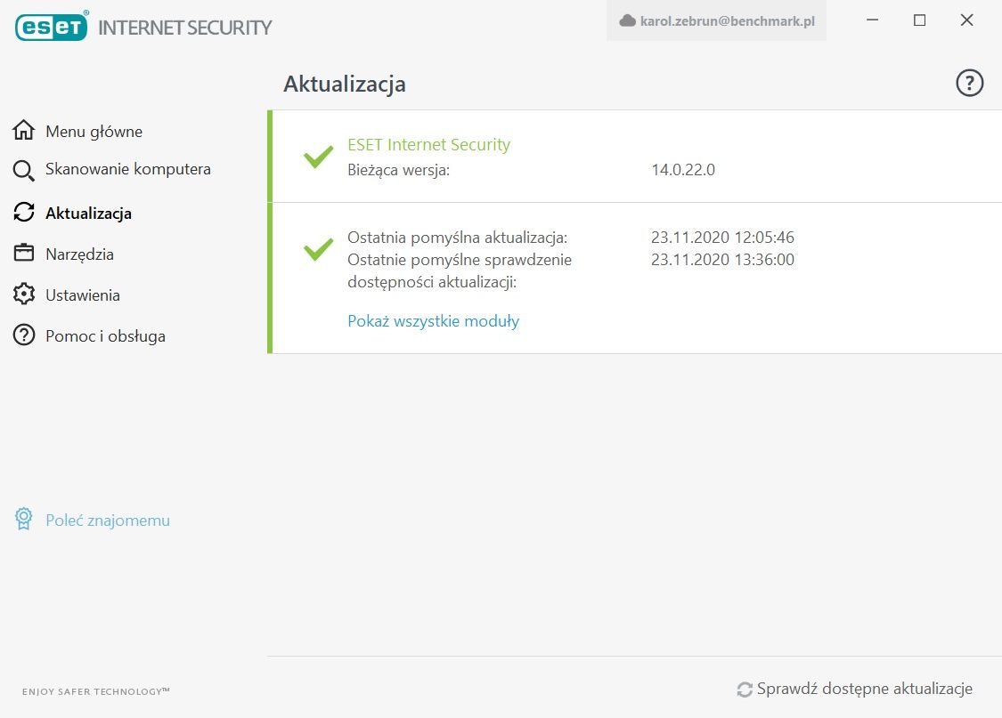 ESET Aktualizacja