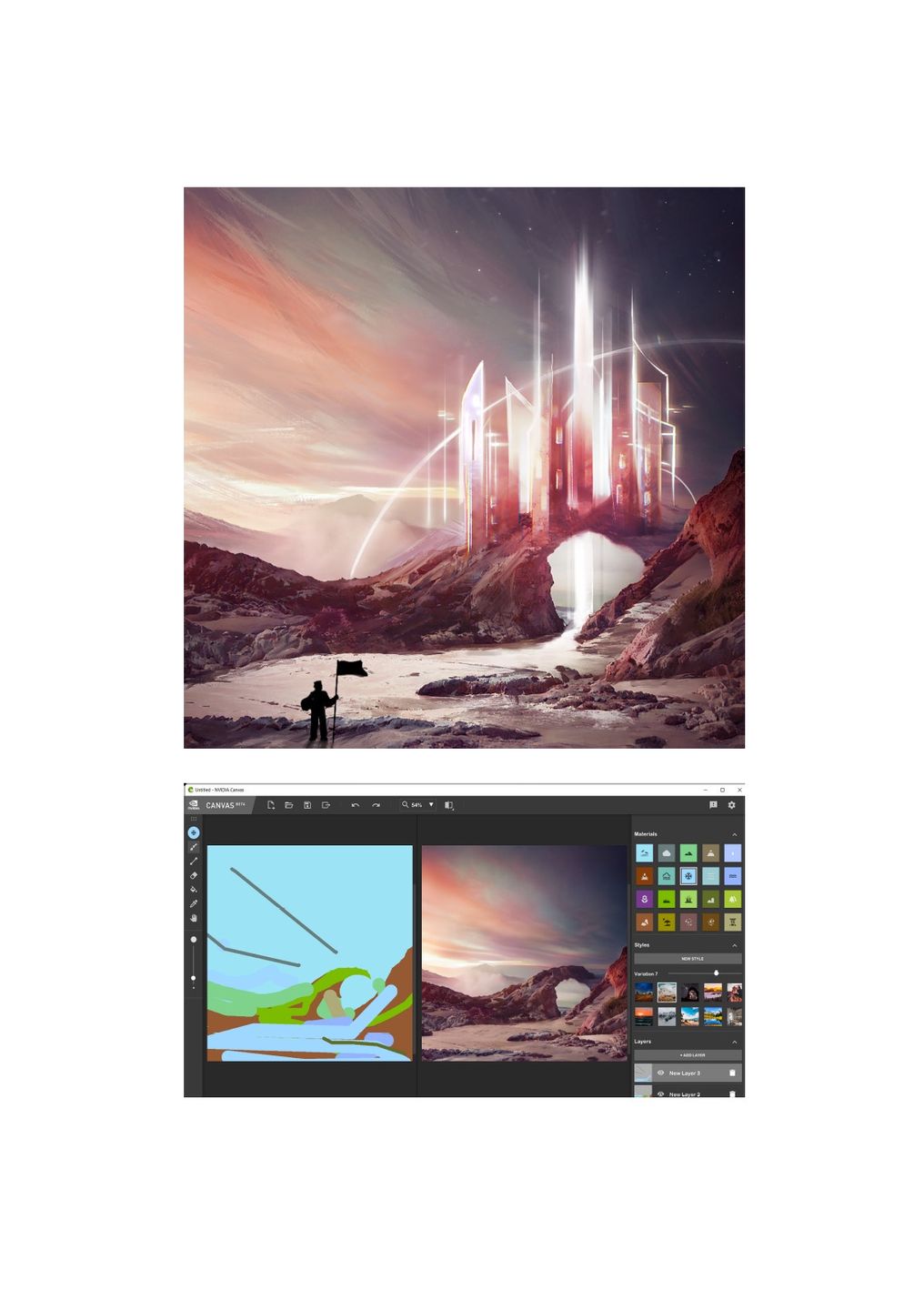 Praca wyróżniona w konkursie w konkursie NVIDIA Canvas