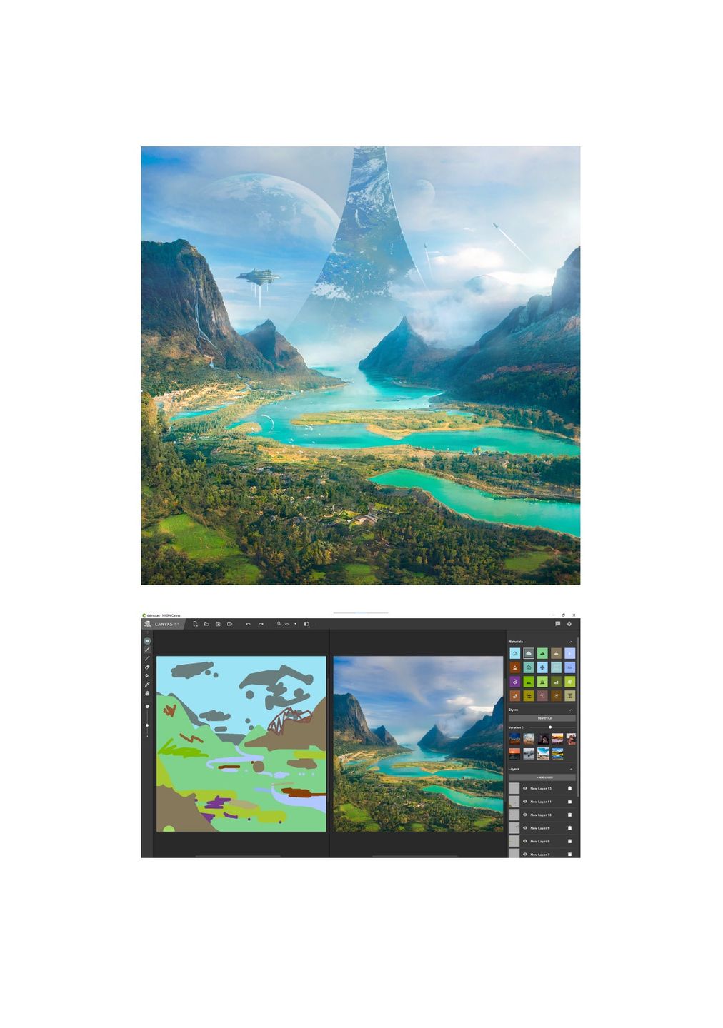 Praca wyróżniona w konkursie w konkursie NVIDIA Canvas