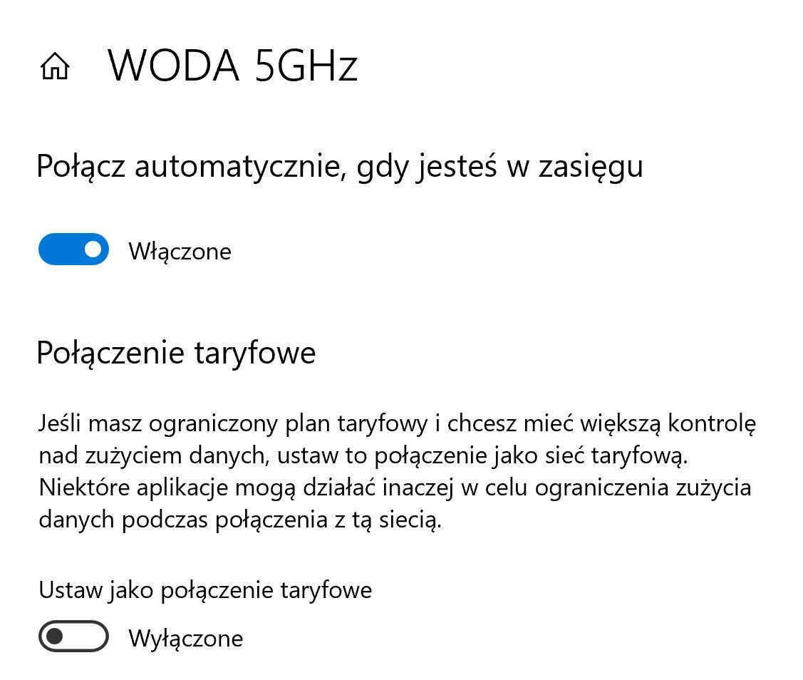 Aktywacja automatycznego podłączania się do danej sieci WI-Fi