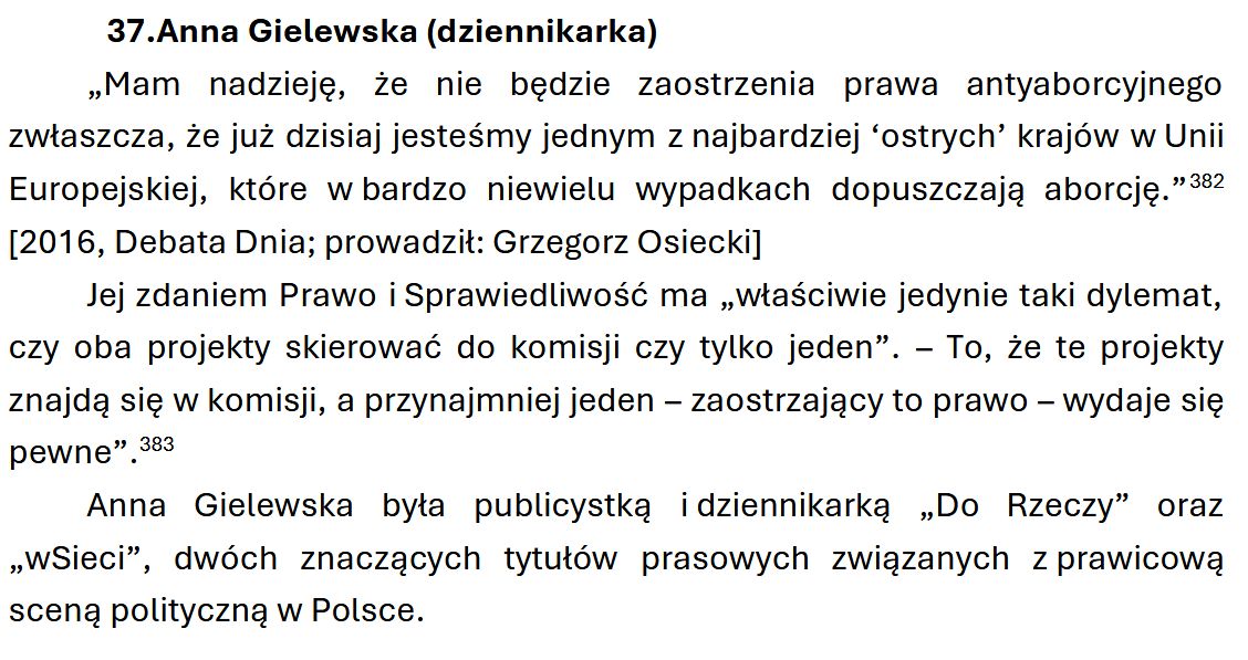 Fragment raportu o mediach publicznych w czasach PiS. 