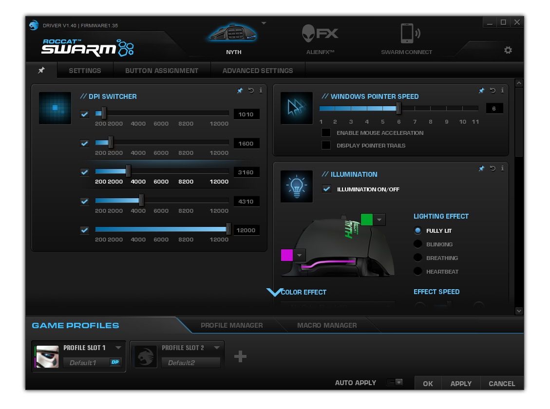 Roccat Nyth - oprogramowanie Roccat Swarm