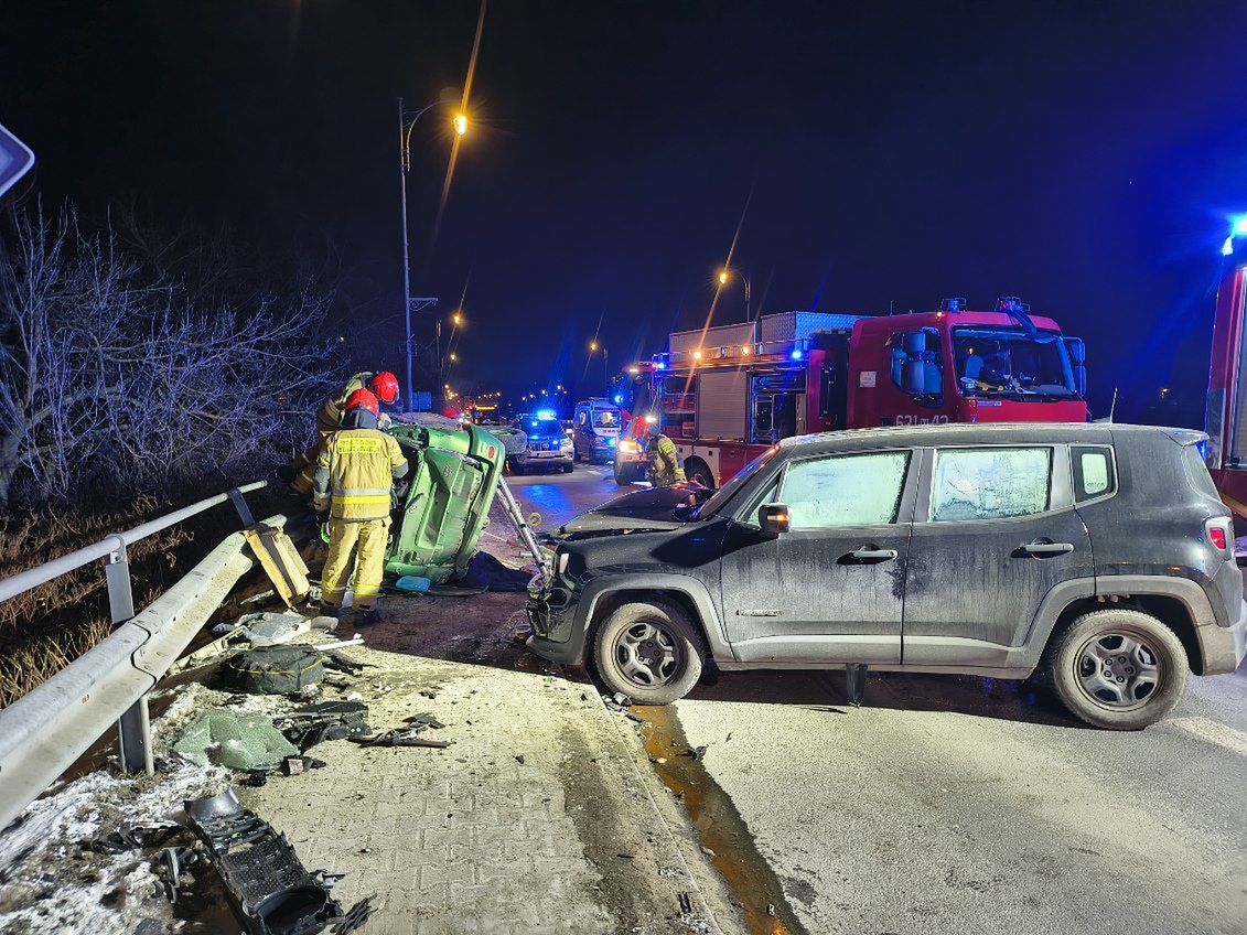 Poważny wypadek na ul. Płockiej 