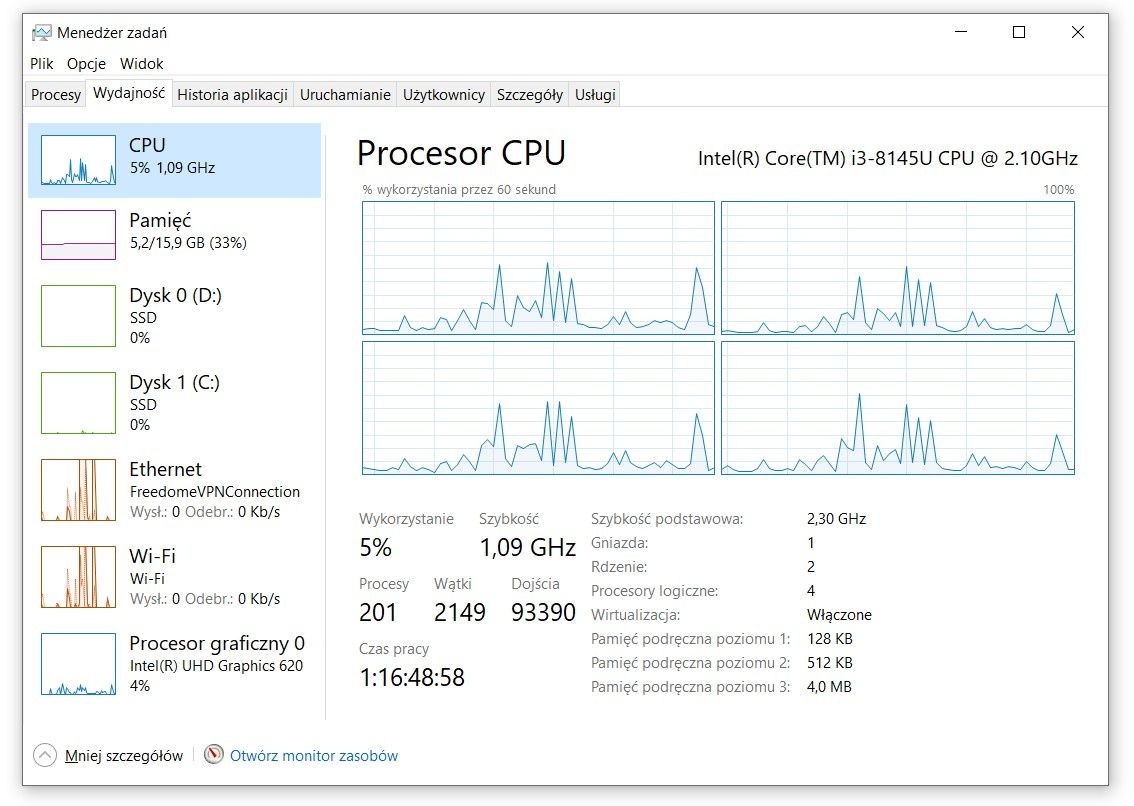 Menedżer zadań Windows 10