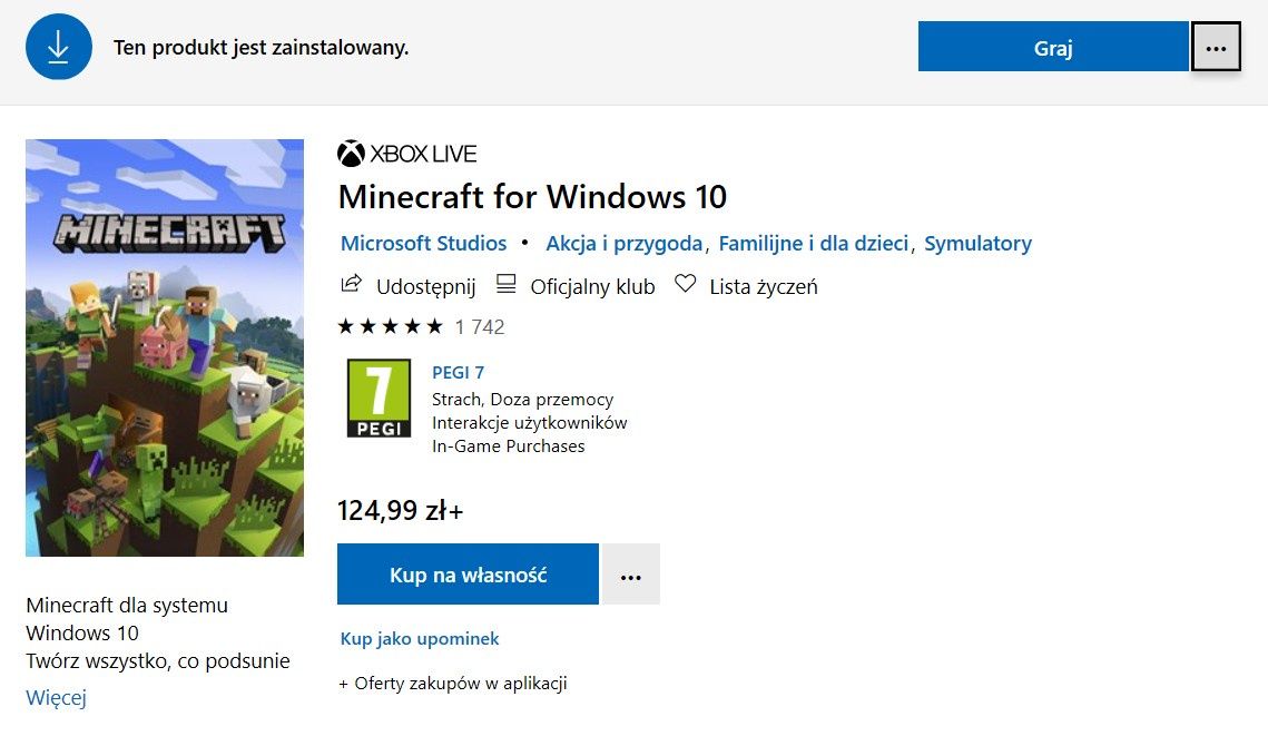 Minecraft RTX - ray-tracing z działa z wersją Windows 10 gry