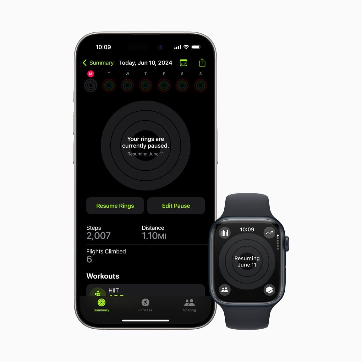 watchOS 11 pierścienie treningowe