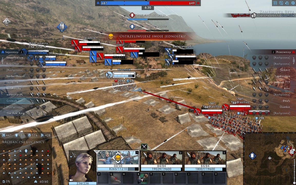 Total War: Arena - deszcz strzał