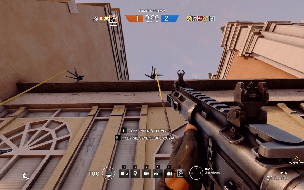 Rainbow Six Siege - linka do wspinania się na budynki