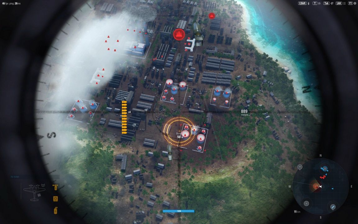 World of Warplanes 2.0 - celownik bombowy
